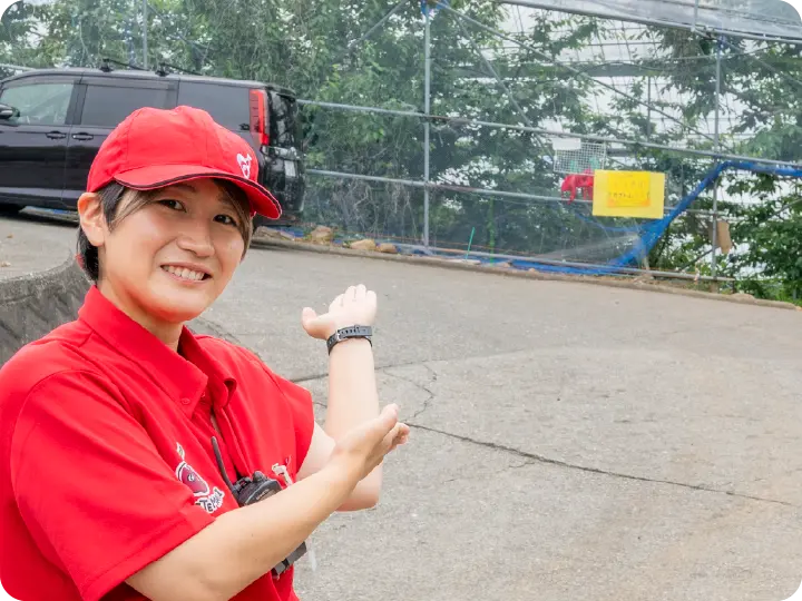 さくらんぼ狩りの当日の流れ 1 お車の駐車